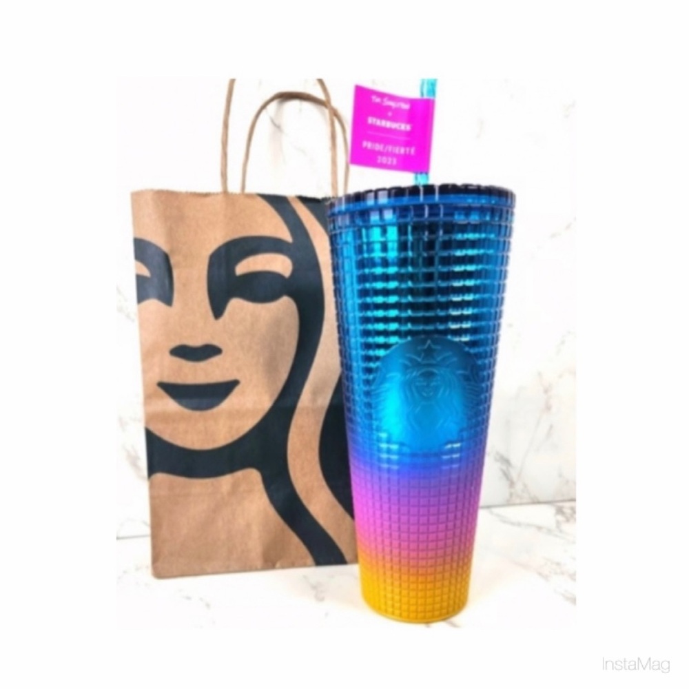 NEW Starbucks x Tim Singleton Rainbow Grid Venti 24 oz